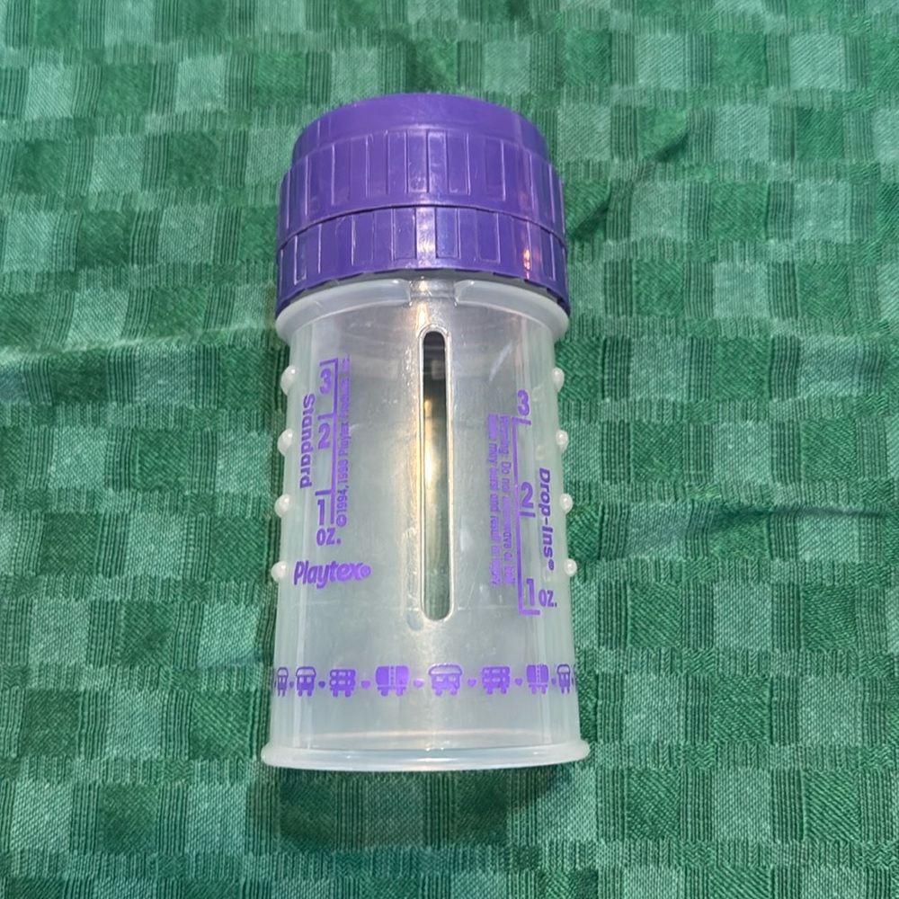 Purple 4oz Playtex drop-in bottle